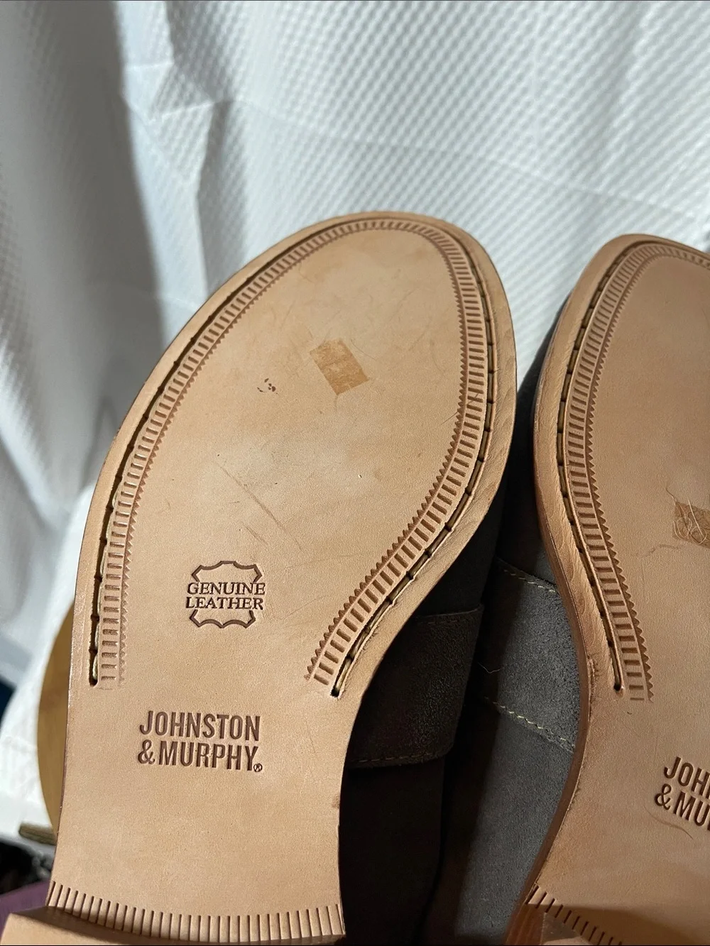 Johnston & Murphy Danbury Grey Suede Tassel Loafers size 11 1/2